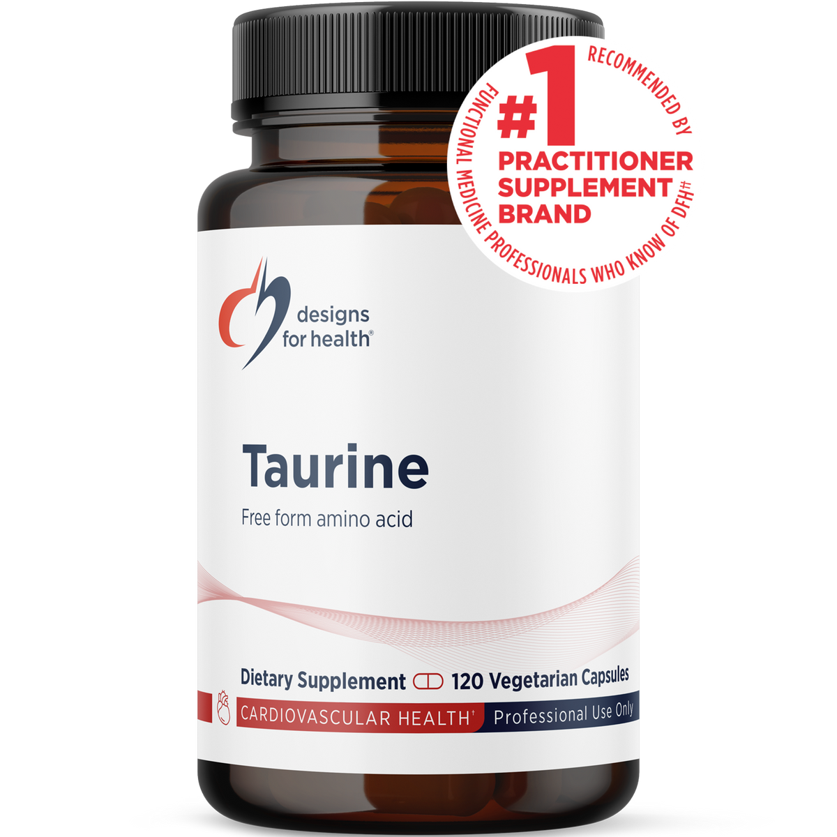 Taurine, 120 Veg Capsules, by Designs For Health