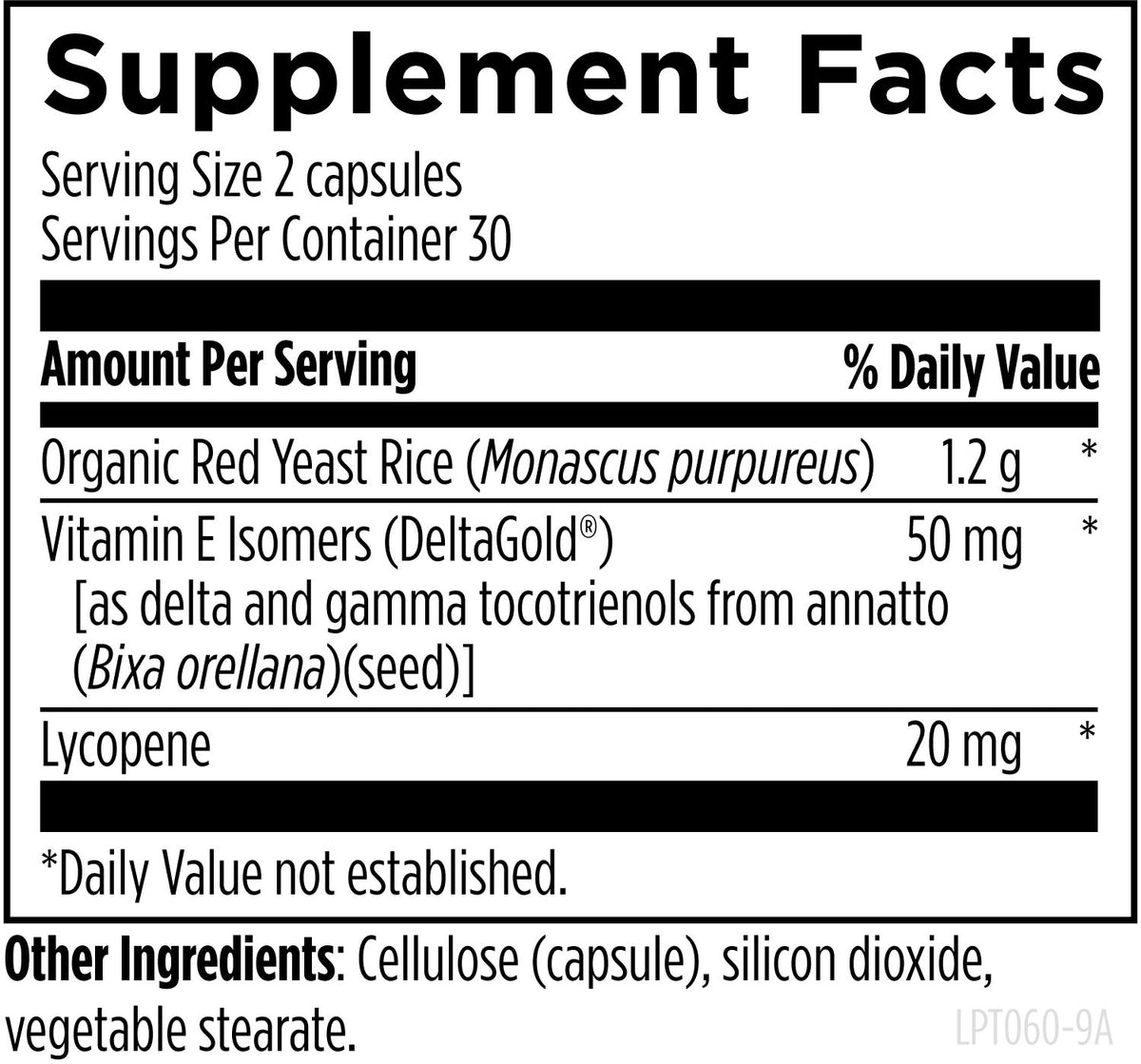 Lipotrienols RYR, 60 Veg Capsules, by Designs For Health