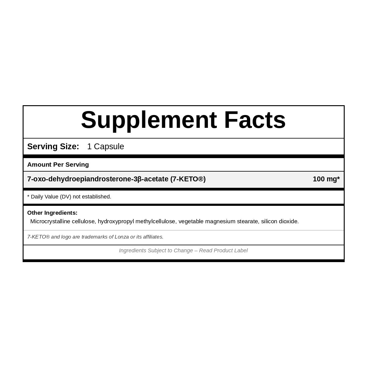7-Keto DHEA, 60 Capsules, by NutriDyn