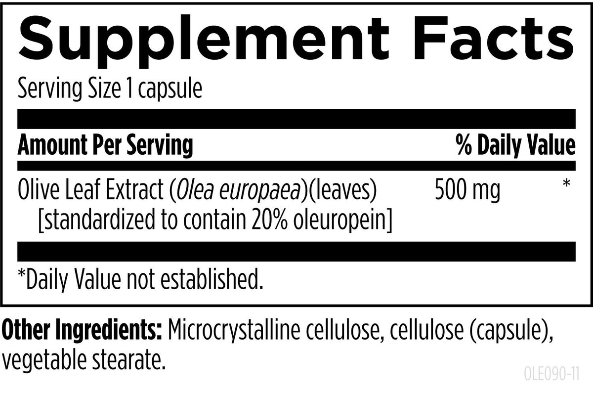 Olive Leaf Extract, 90 Veg Capsules, by Designs For Health