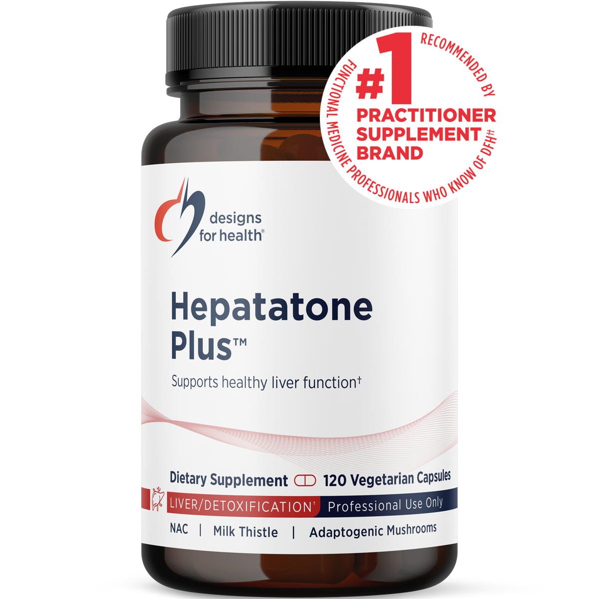 Hepatatone Plus, 120 Veg Capsules, by Designs For Health