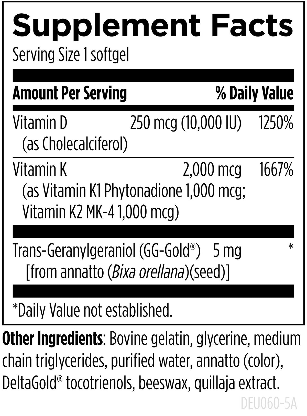 D-Evail 10K, 60 Softgels, by Designs For Health