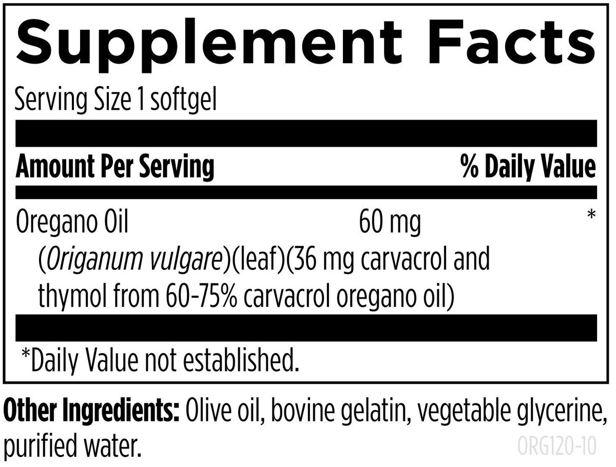 Oil of Oregano, by Designs For Health