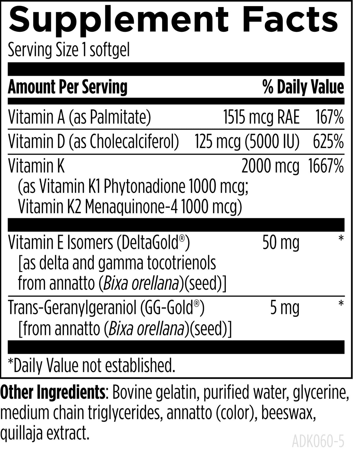 ADK Evail, 60 Softgels, by Designs For Health