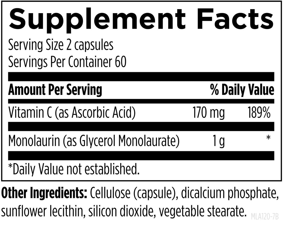 Monolaurin-Avail, 120 Veg Capsules, by Designs For Health