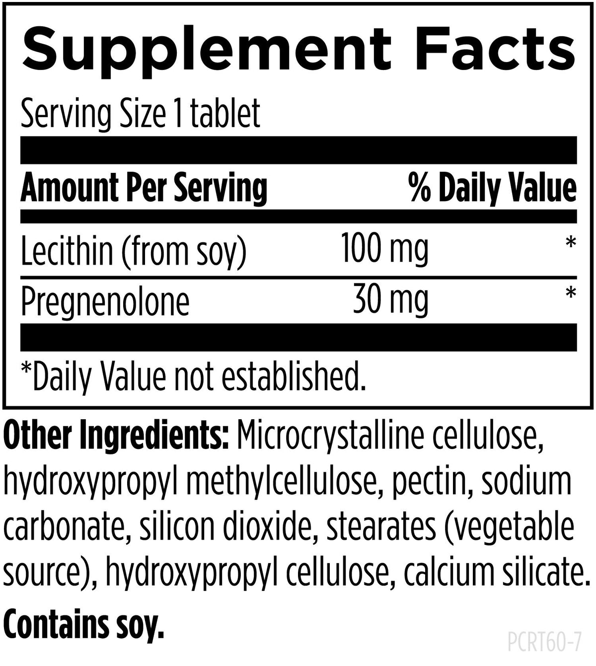 Pregnenolone CRT, 60 Tablets, by Designs For Health