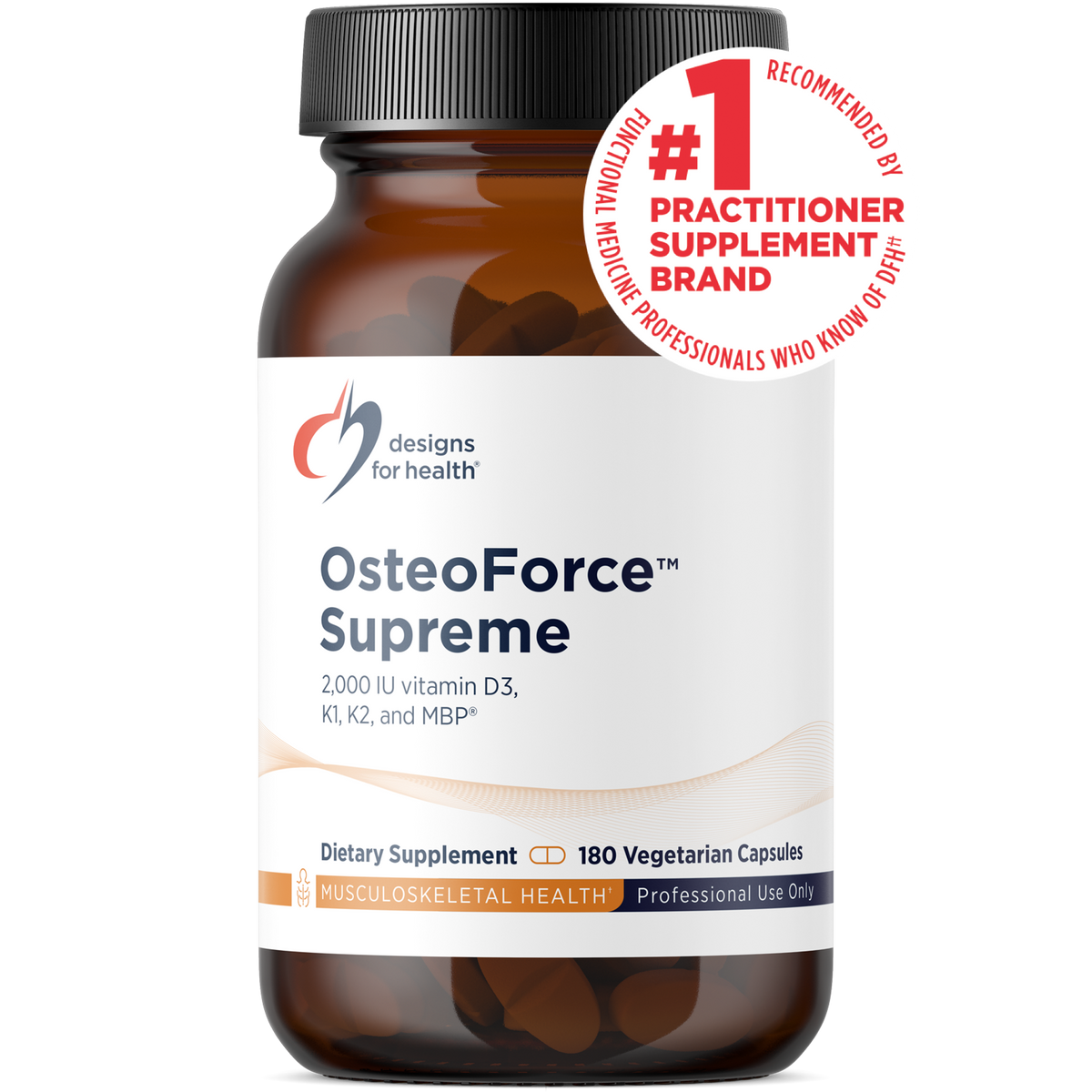 OsteoForce Supreme, 180 Veg Capsules, by Designs For Health
