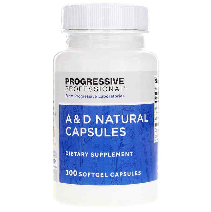 A & D Natural Capsules, by Progressive Labs