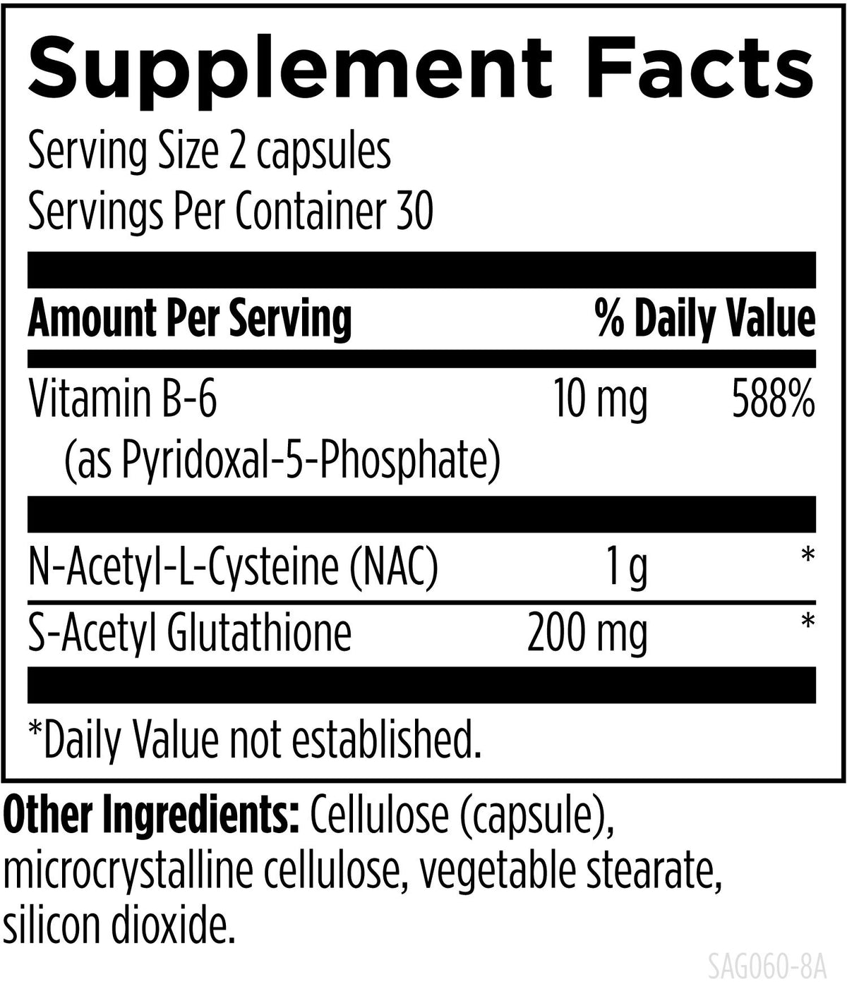 S-Acetyl Glutathione Synergy, 60 Veg Capsules, by Designs For Health