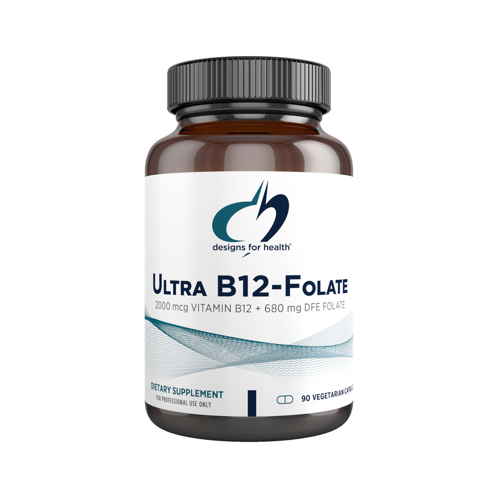 Ultra B12-Folate, 90 Veg Capsules, by Designs For Health