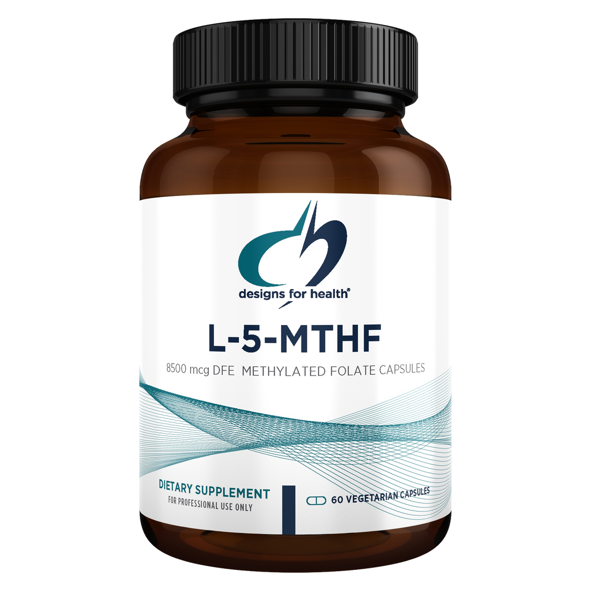 L-5-MTHF 8500 Mcg DFE, 60 Veg Capsules, by Designs For Health