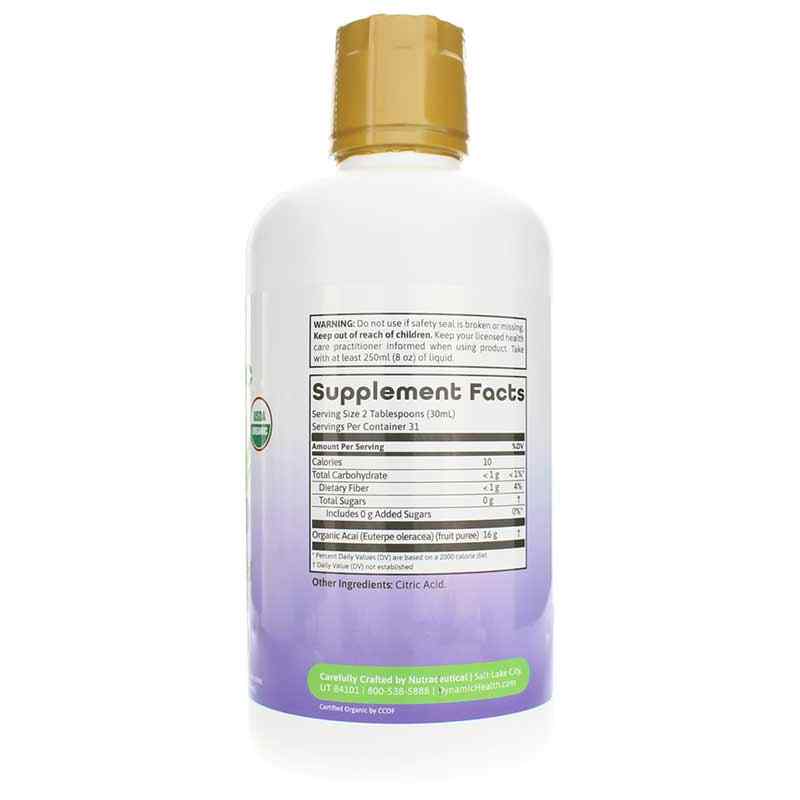 Acai Gold Certified Organic Acai 100% Juice, 32 Oz, by Dynamic Health, image #2