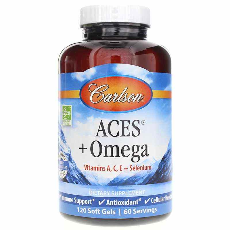 ACES Vitamins A, C, E + Omega, 120 Softgels, by Carlson Labs
