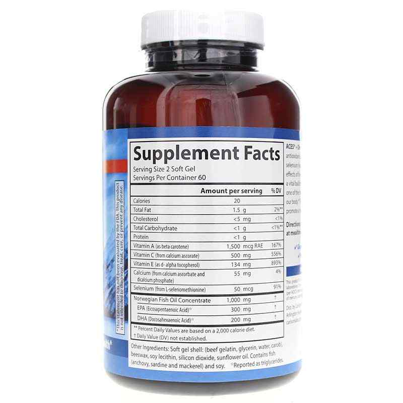 ACES Vitamins A, C, E + Omega, 120 Softgels, by Carlson Labs, image #2