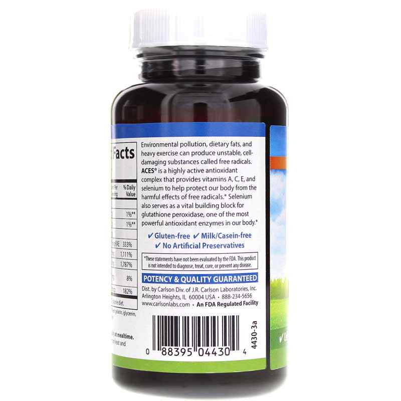 ACES Vitamins A, C, E + Selenium, 50 Softgels, by Carlson Labs, image #3