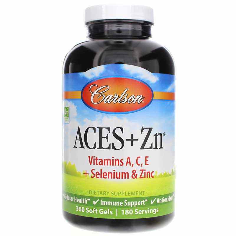 ACES+Zn Vitamins A, 360 Softgels, by Carlson Labs