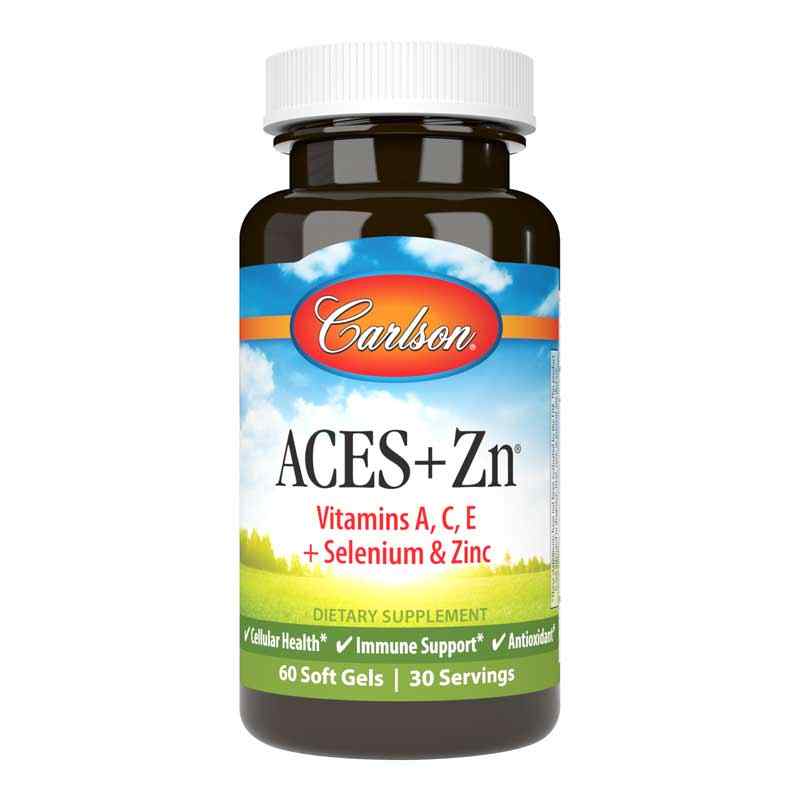 ACES+Zn Vitamins A, 60 Softgels, by Carlson Labs