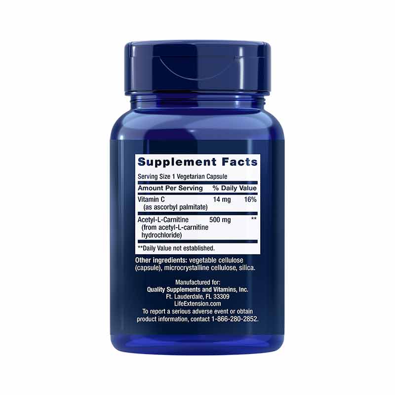 Acetyl-L-Carnitine 500 Mg, by Life Extension, image #2