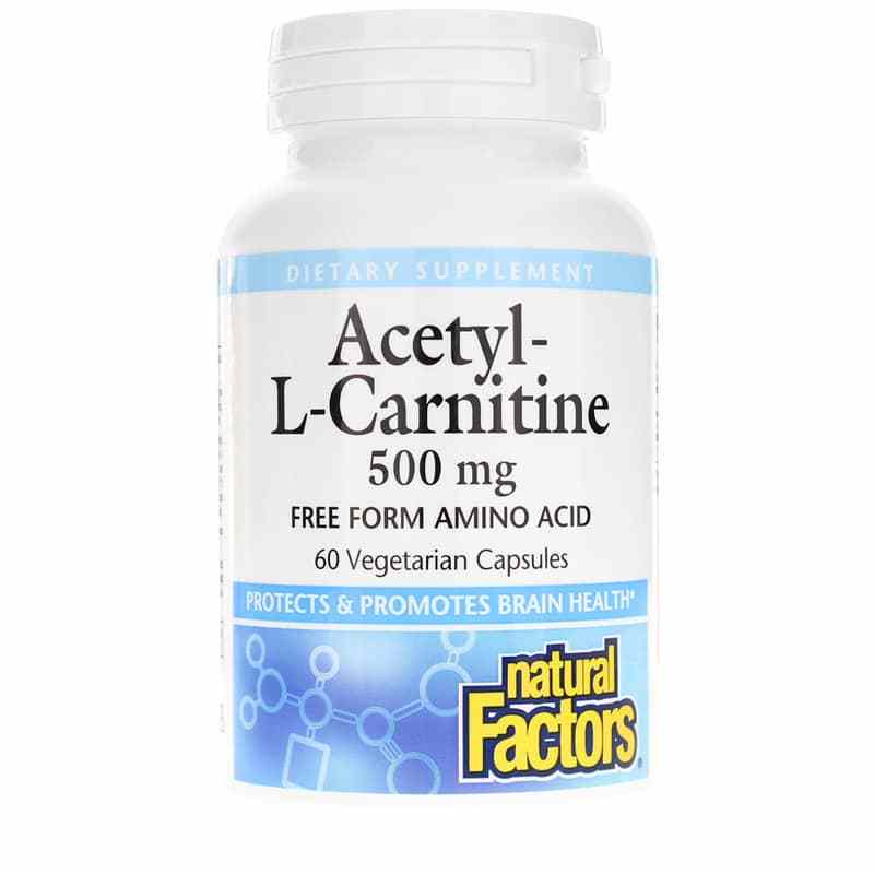 Acetyl-L-Carnitine 500 Mg, 60 Veg Capsules, by Natural Factors