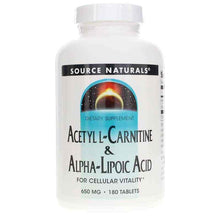 Acetyl L-Carnitine & Alpha-Lipoic Acid 650 Mg, by Source Naturals