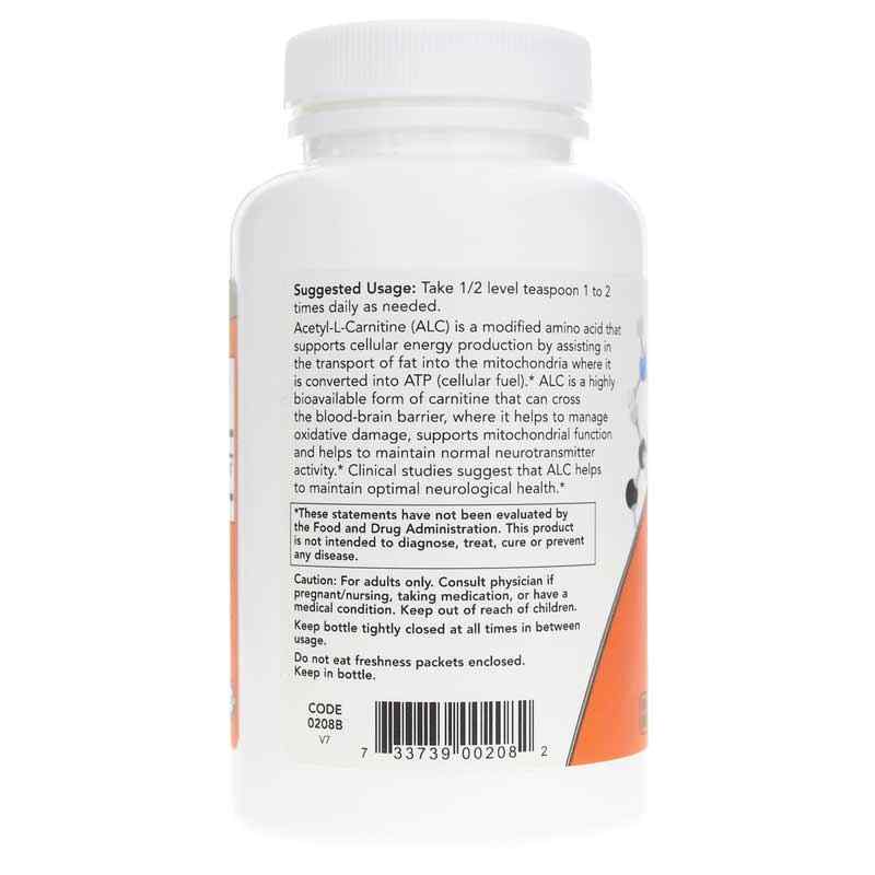 Acetyl-L-Carnitine Pure Powder, by NOW Foods, image #3