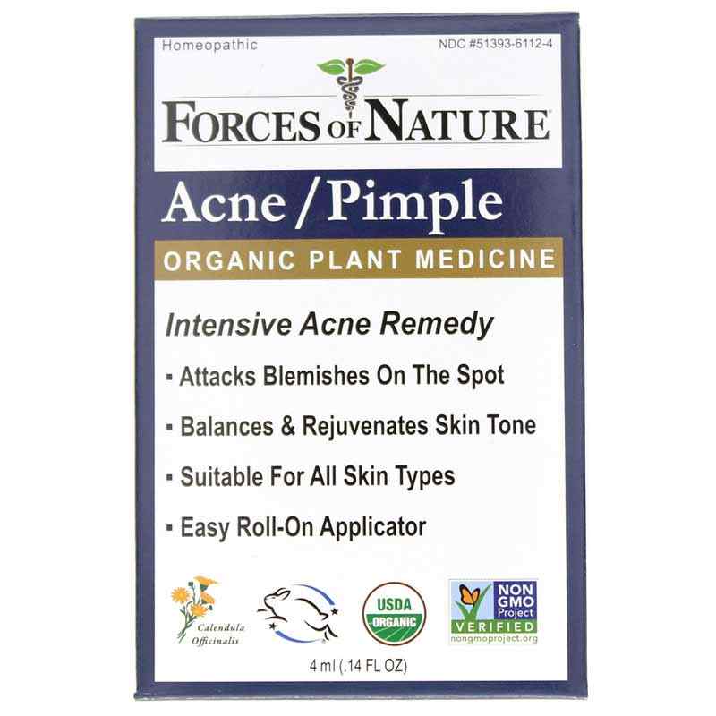 Acne/Pimple Organic Plant Medicine Roll-On, by Forces Of Nature