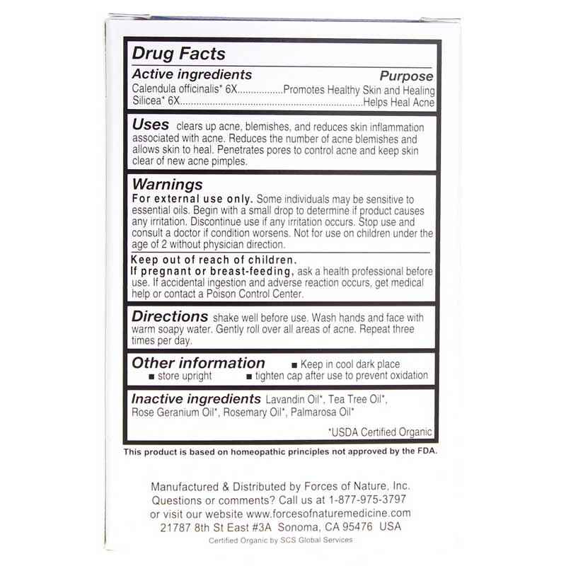 Acne/Pimple Organic Plant Medicine Roll-On, by Forces Of Nature, image #3