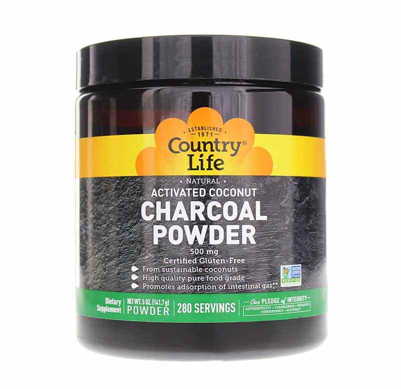 Activated Coconut Charcoal Powder 500 Mg, by Country Life