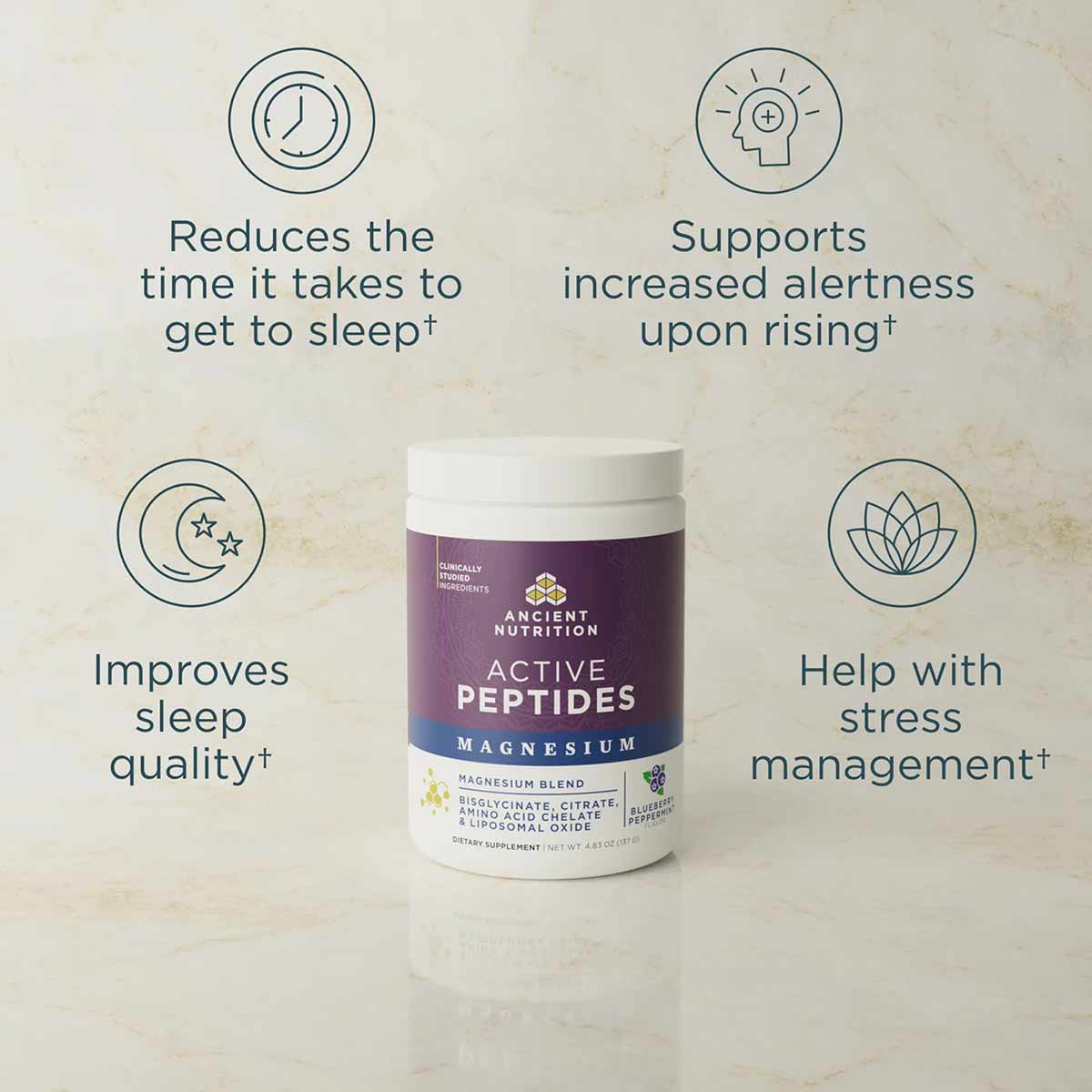 Active Peptides Magnesium Complex Powder, by Ancient Nutrition