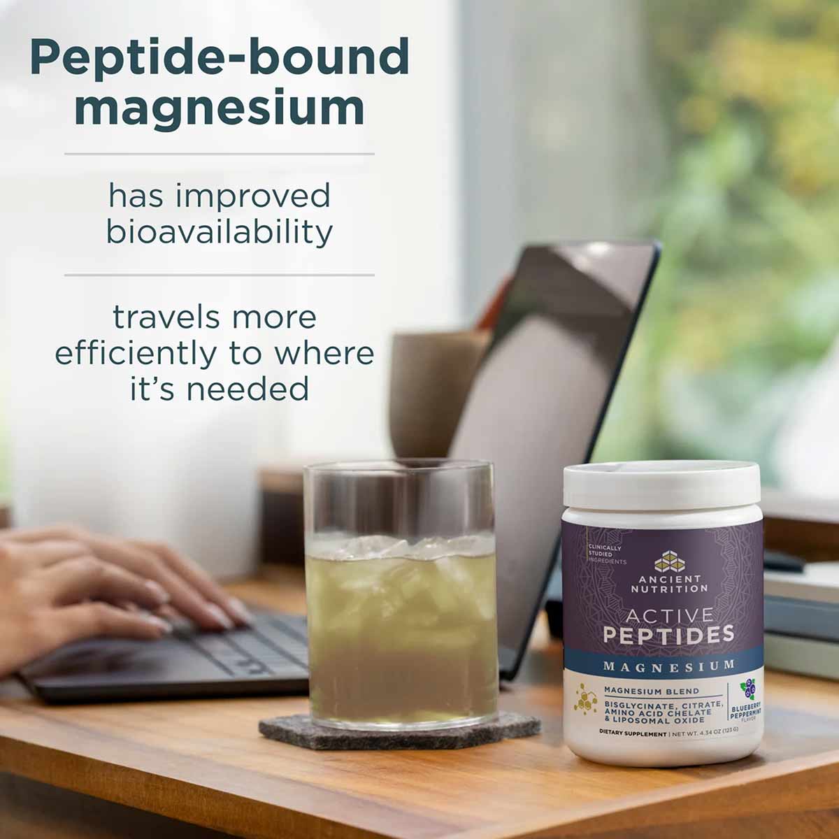Active Peptides Magnesium Complex Powder, by Ancient Nutrition