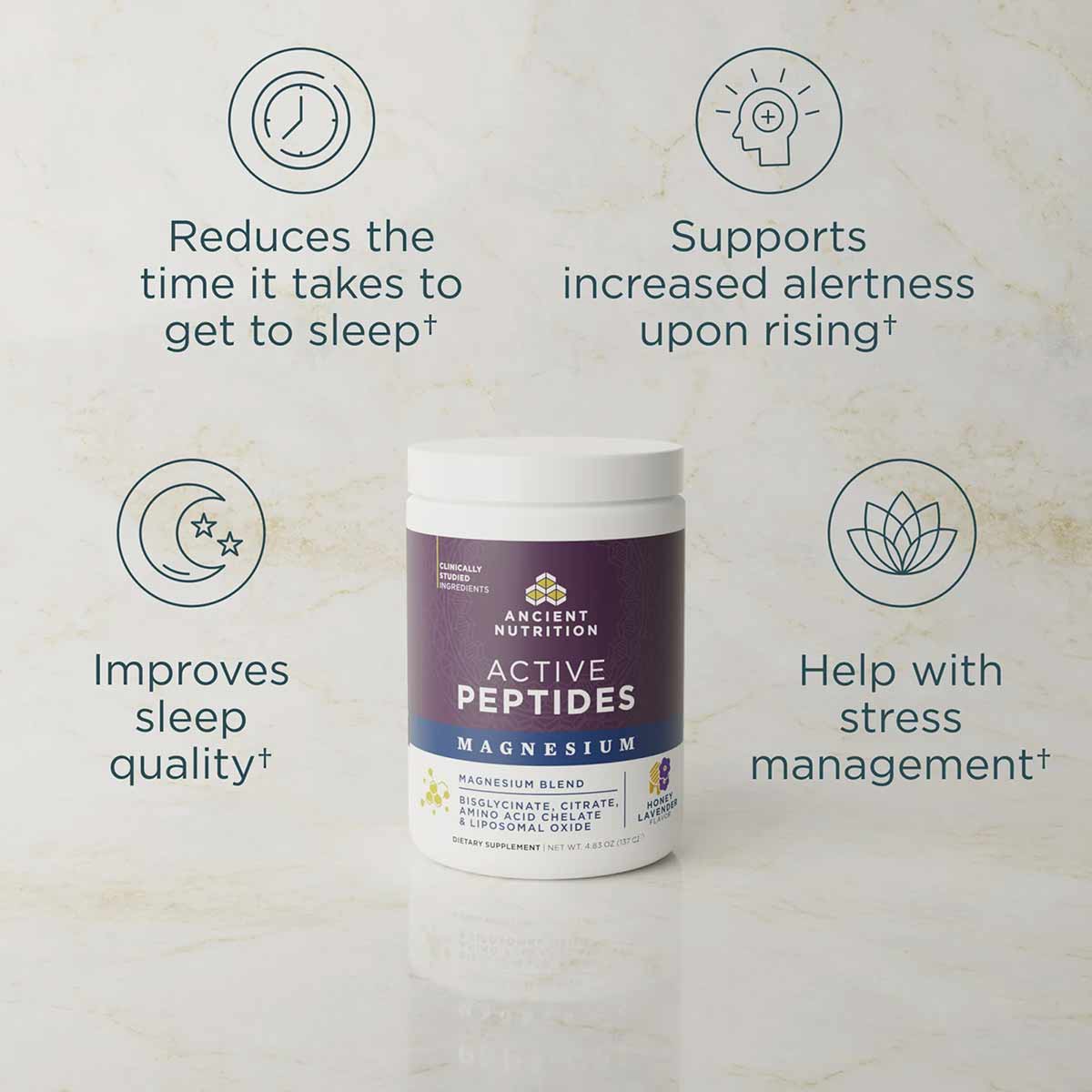 Active Peptides Magnesium Complex Powder, by Ancient Nutrition