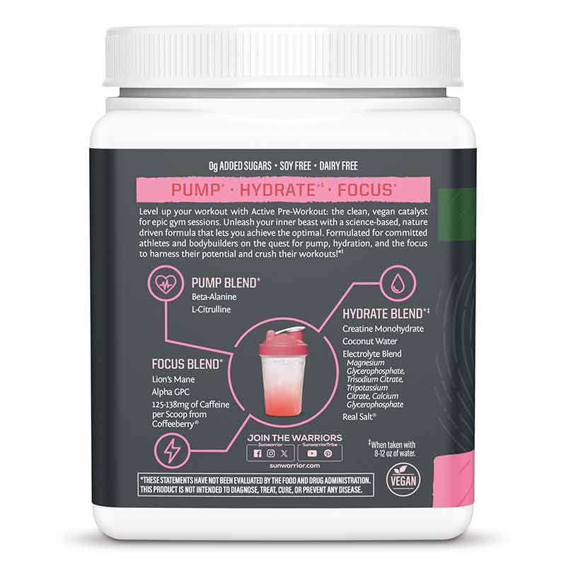 Active Pre-Workout, Watermelon, 30 Servings, by Sunwarrior, image #4