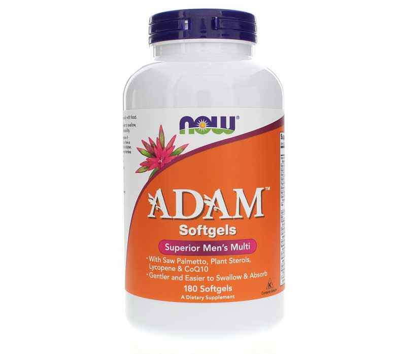 ADAM Softgels Superior Men's Multi, 180 Softgels, by NOW Foods
