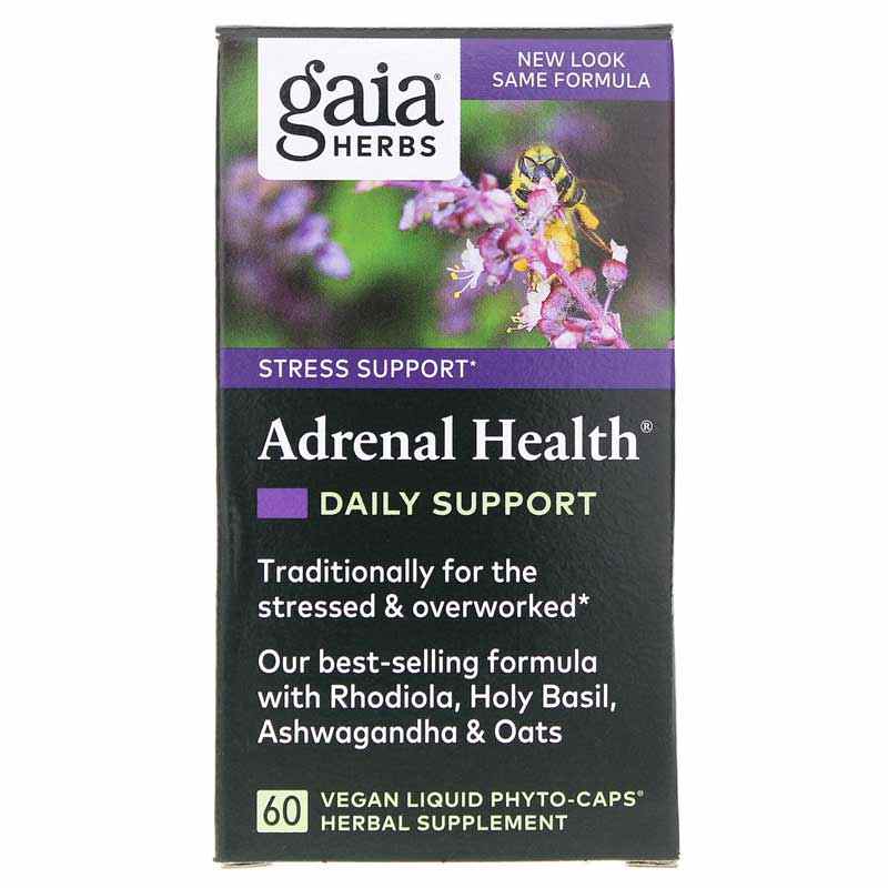 Adrenal Health Daily Support, 60 Liquid Capsules, by Gaia Herbs