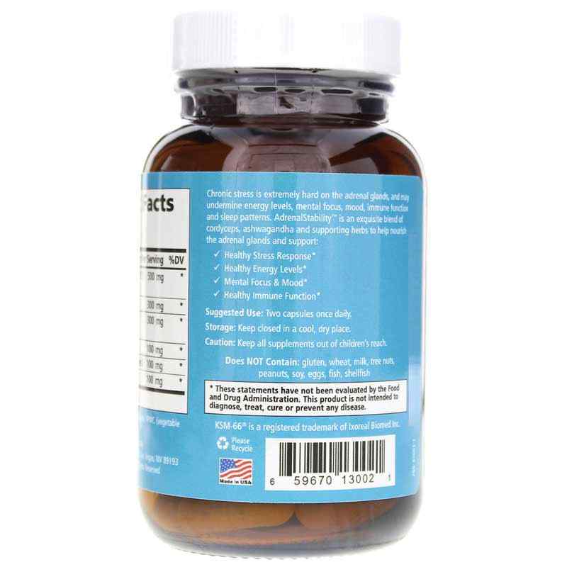 Adrenal Stability, 60 Veg Capsules, by Pure Essence Labs, image #3