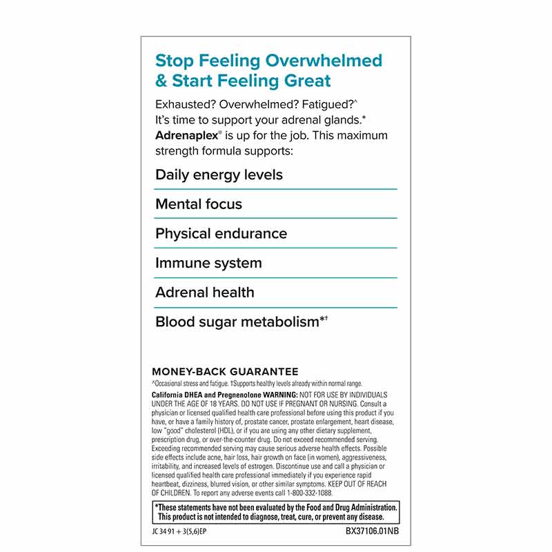 Adrenaplex Maximum Adrenal Support, 60 Capsules, by Terry Naturally, image #4