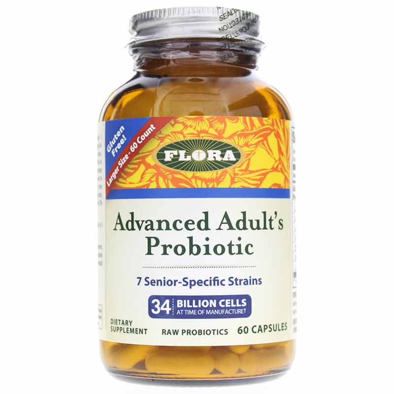 Advanced Adult's Probiotic 34 Billion Cells, 60 Capsules, by Flora