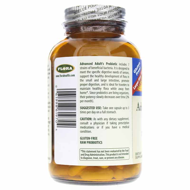 Advanced Adult's Probiotic 34 Billion Cells, 60 Capsules, by Flora, image #3