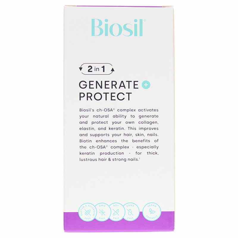Advanced Hair + Nail Care, 60 Capsules, by BioSil, image #3