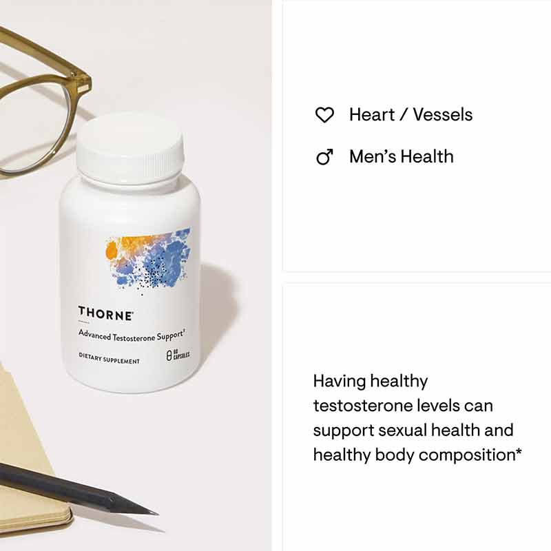 Advanced Testosterone Support, 60 Capsules, by Thorne Research, image #2