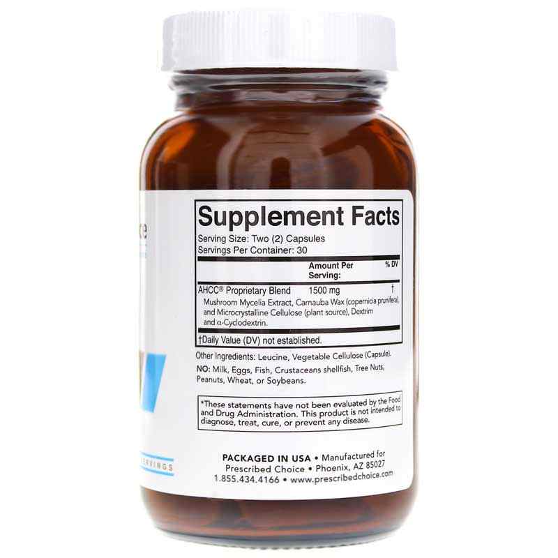AHCC 1500 Mg, by Prescribed Choice, image #2