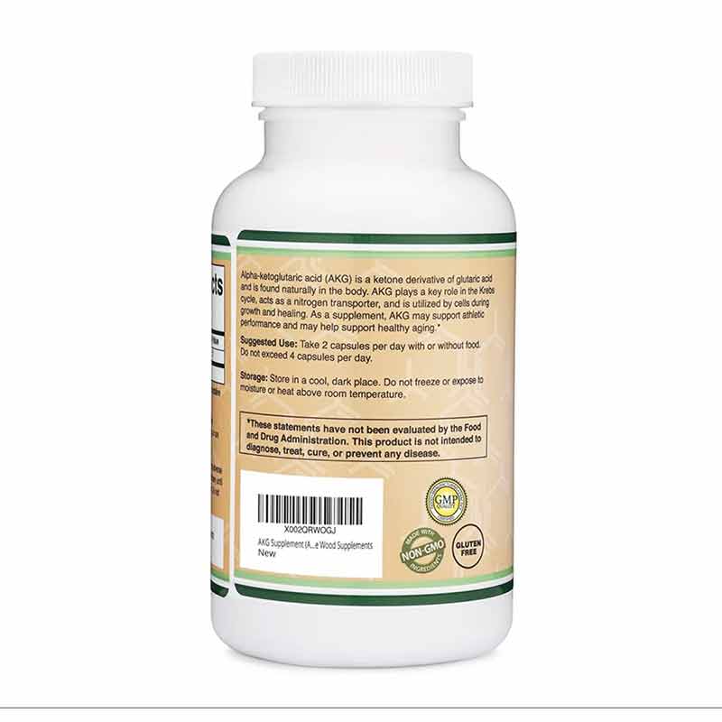 AKG Alpha Ketoglutaric Acid, 180 Capsules, by Double Wood Supplements, image #3