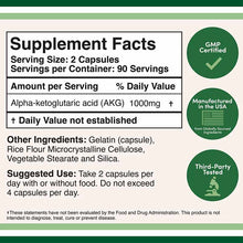 AKG Alpha Ketoglutaric Acid, 180 Capsules, by Double Wood Supplements, image #4