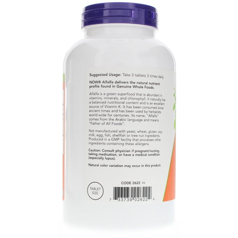 Alfalfa 650 Mg, by NOW Foods, image #3
