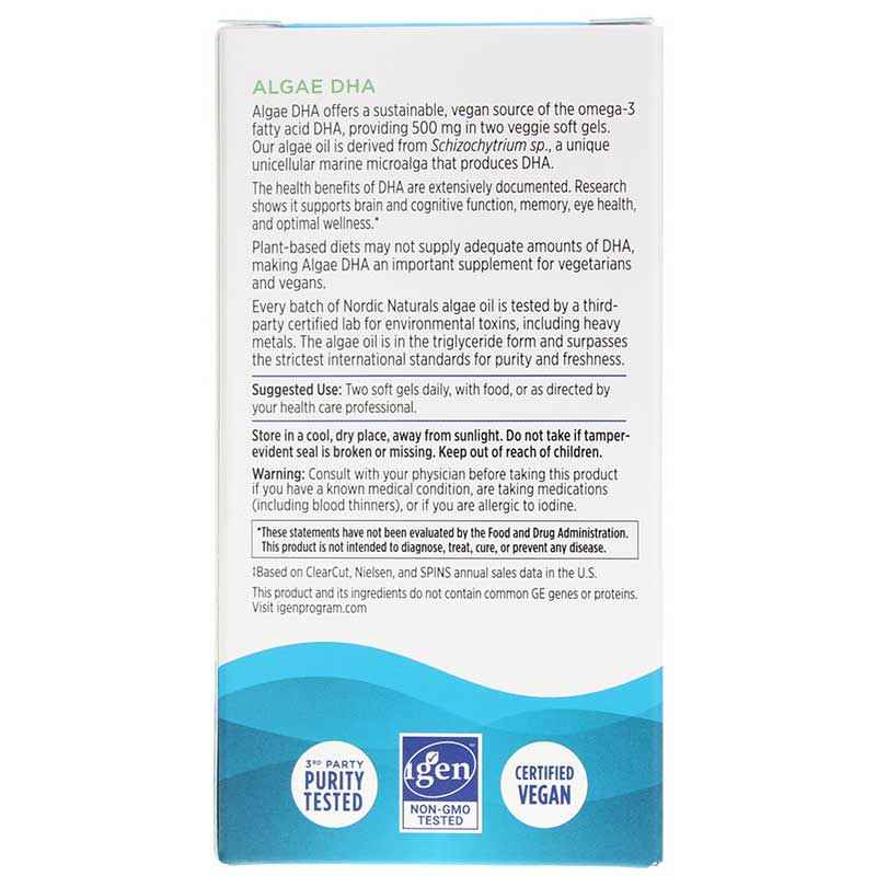 Algae DHA, 60 Softgels, by Nordic Naturals, image #3