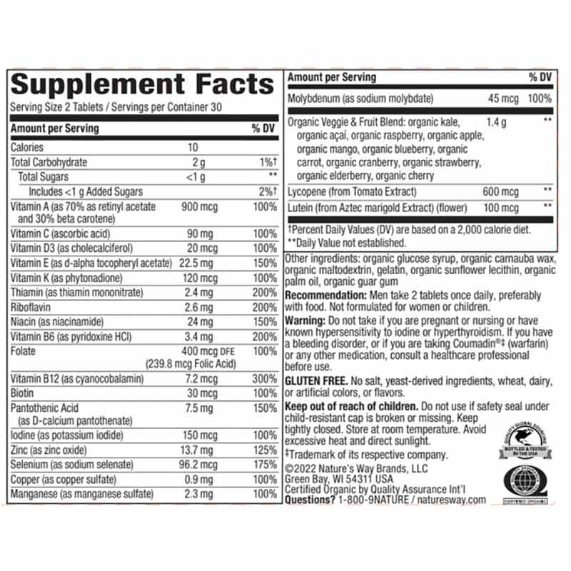 Alive Garden Goodness Men's Multi, by Natures Way, image #2