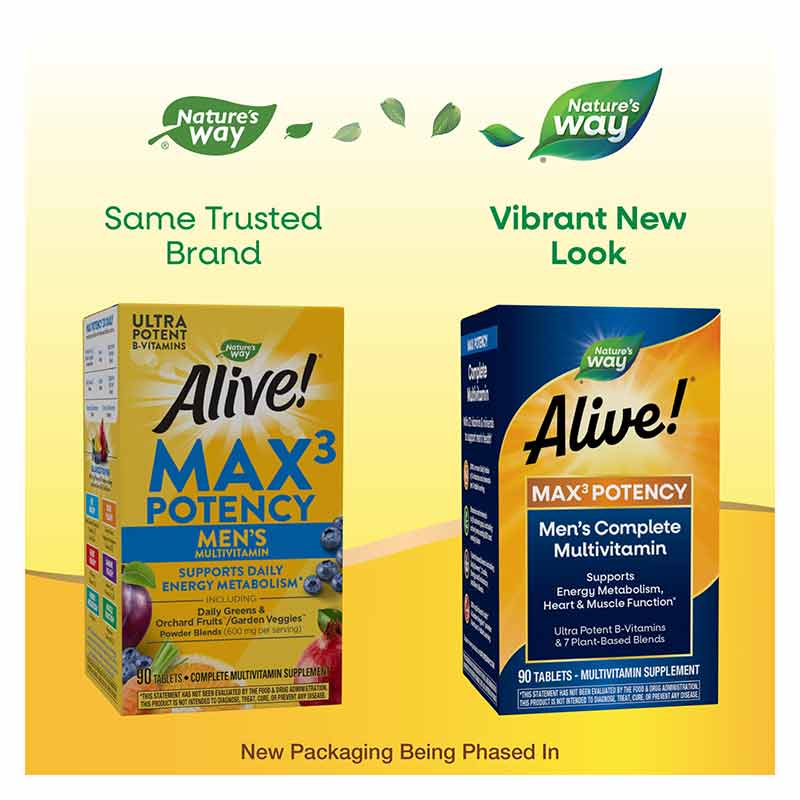 Alive Max3 Daily Men's Energizer Multi, by Natures Way, image #3