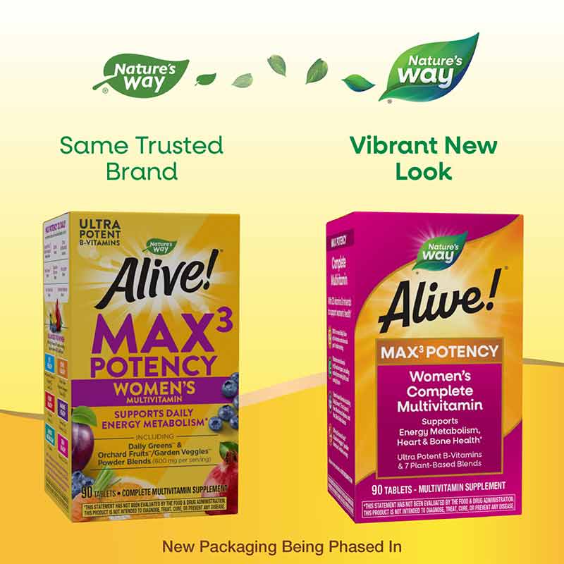 Alive Max3 Potency Womens Multivitamin, by Natures Way, image #3