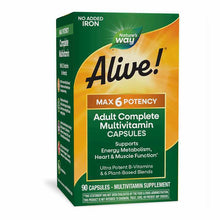 Alive Max6 Daily Multi-Vitamin No Iron Added, by Natures Way