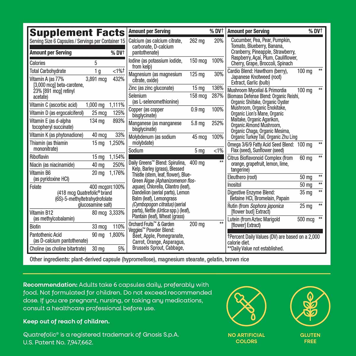 Alive Max6 Daily Multi-Vitamin No Iron Added, by Natures Way